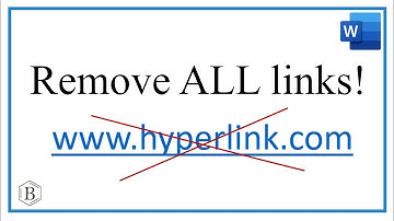 How to Remove ALL Hyperlinks in a Microsoft Word Document