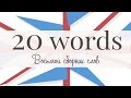 20 новых английских слов. Сборник 8