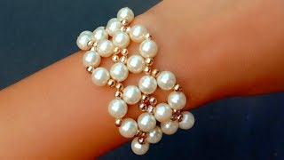 How To Make Pearl Bracelet//Bridal Jewellery// Useful & Easy