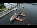 Крейсер "Аврора" возвращается домой. 15-16 июля 2016 года. ||  Best Aerial Video HD 4K