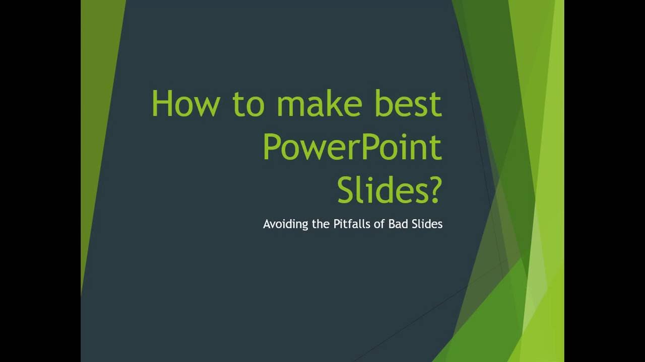 create a good powerpoint presentation