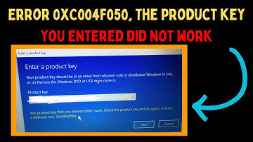 How to Fix Error 0xC004F050 The product key you entered did not work Error on Windows 11