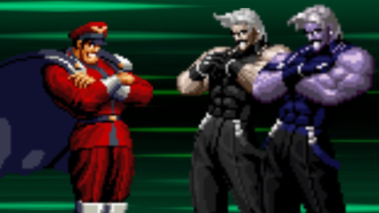 【MUGEN】Vega / M.Bison VS Blue Rugal & White Rugal - YouTube