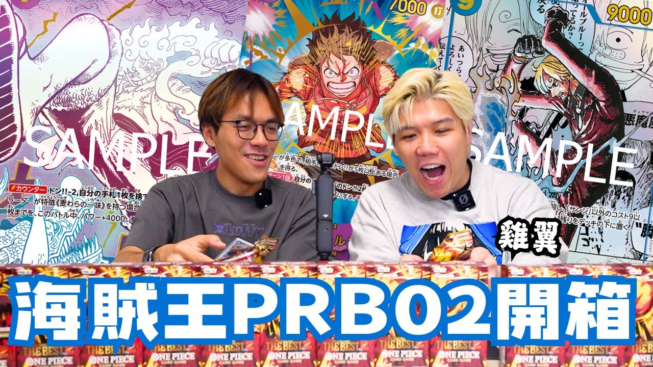 【ワンピカード】PRB02-海賊王高級補充包 好多熟悉的面孔 再度抽到全男班!?  ft.雞翼 