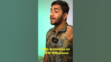 RBI guidelines on ATM withdrawals!! #rbi #atm #youtubeshorts #shorts