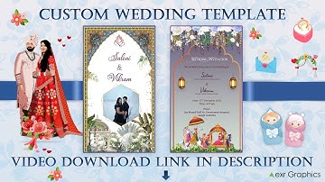 Custom wedding invitation video template | Floral wedding invitation video | Aexr graphics