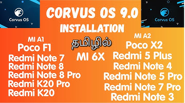 Corvus OS 9.0 Install in Tamil || Any Xiaomi Devices
