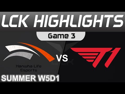 HLE vs T1 Highlights Game 3 LCK Summer Season 2022 W5D1 Hanwha Life Esports vs T1 by Onivia