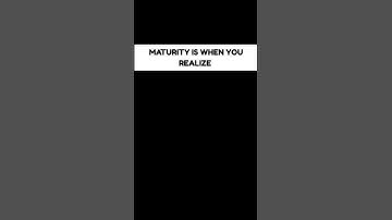 Maturity is when you realize #motivation #msquotes #shorts #mindset #success #youtube #viral