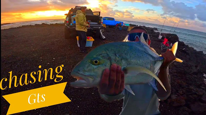 Bigisland ulua fishing with the boys/Catch and cook big omilu