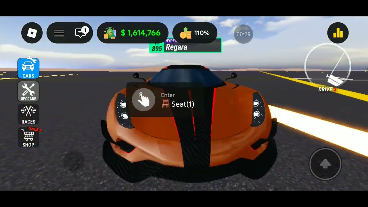 Doing races so I could money for my next car