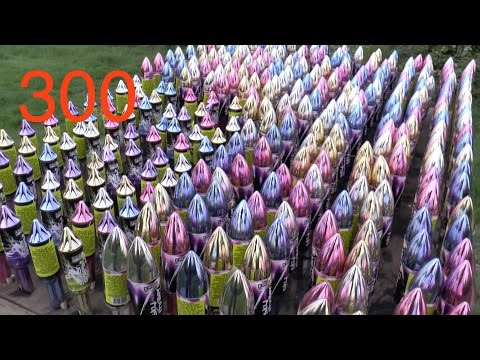 Setting off 300 Rockets ALL AT ONCE