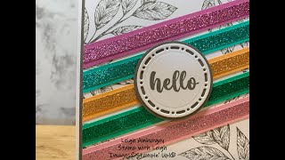 Easy In Color Giimmer Paper Hello Video-Stamp with Leigh