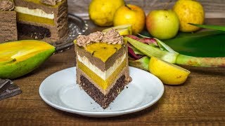 Шоколадный муссовый торт с манго и маракуйей Шоколадный муссовый торт с манго и маракуйей