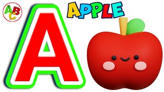 Kids Abc Phonics Song A Is For Apple Colorful Nursery Rhyme For Early Learning