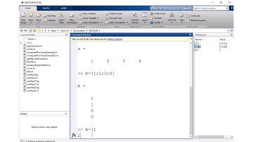 Matlab Arrays/Vectors, Matrices