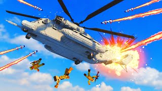 Realistic Helicopter Shootdowns & Crashes 55  Teardown