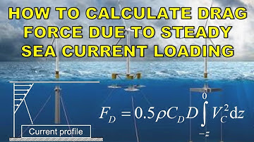 How to calculate DRAG force due to steady sea current loading on a structure