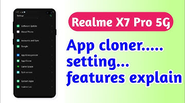 Realme X7 Pro 5G , App cloner setting features explain How to use