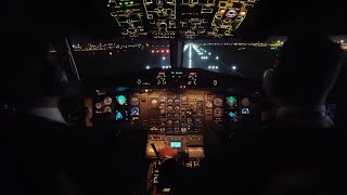 COCKPIT Night Landing! DAT ATR 42-500 STUNNING Approach and Landing into Copenhagen Airport CPH