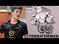 Luka Mladenovic technique and tactics with antispin DER MATERIALSPEZIALIST Transformer Anti