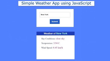Simple Weather App using JavaScript | Build a Weather App with HTML, CSS & JavaScript