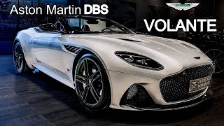 2024 Aston Martin DBS Volante in Lightning Silver. Exterior and Interior in details
