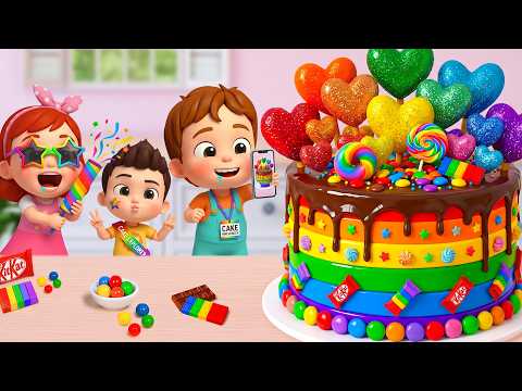 Best Miniature Rainbow Cake Tutorial 🌈💖 Cute Colorful Mini Chocolate Heart Cake Recipe 🍰 Yummy Teeny