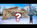 Building a MEGA BARN at Camp Claw! + Ice Fishing For Bass