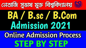 NSOU BDP Admission 2021 Online Form Fill Up Step By Step  || BDP Admission 2021 From Fill Up