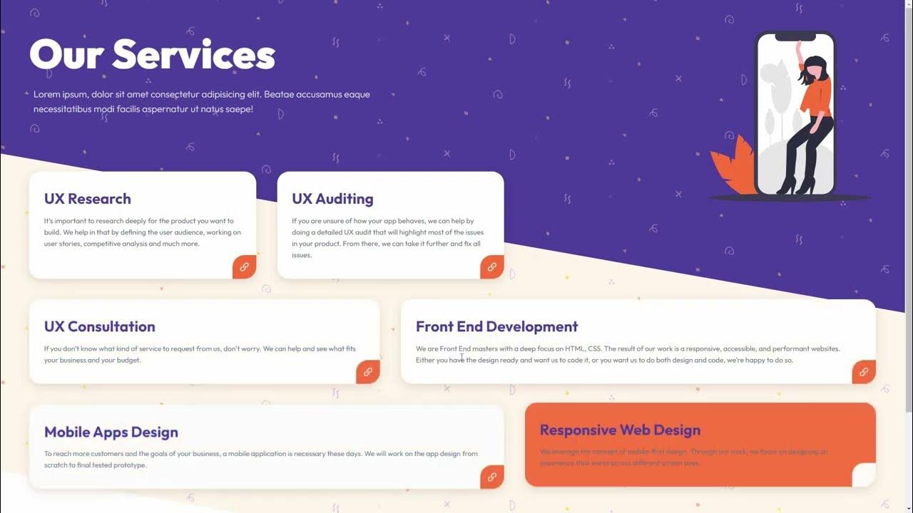 Our Services Section Design using Html & CSS | Services Section | Learn ...