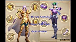 Saint Seiya Awakening: Mu and Hound Asterion cloth Repair leaks on Test server ,Quick Preview