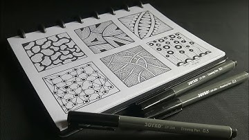 Eps. 31 6 Zentangle Patterns part 3 | zentangle | mandala | doodle | drawing art | Lines art