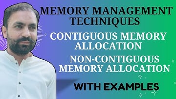 Lec-40: Memory Management Techniques in Operating System - Contiguous and Non Contiguous Allocation