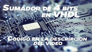 Sumador de 4 bits en Vhdl || Sumador 8 bits en VHDL