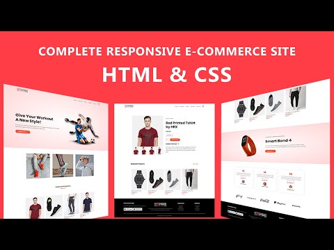 poster for How To Make Ecommerce Website Using HTML And CSS Step By Step | Create e-Commerce Website