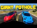 Stealing Cars Using a Giant Pothole in GTA RP