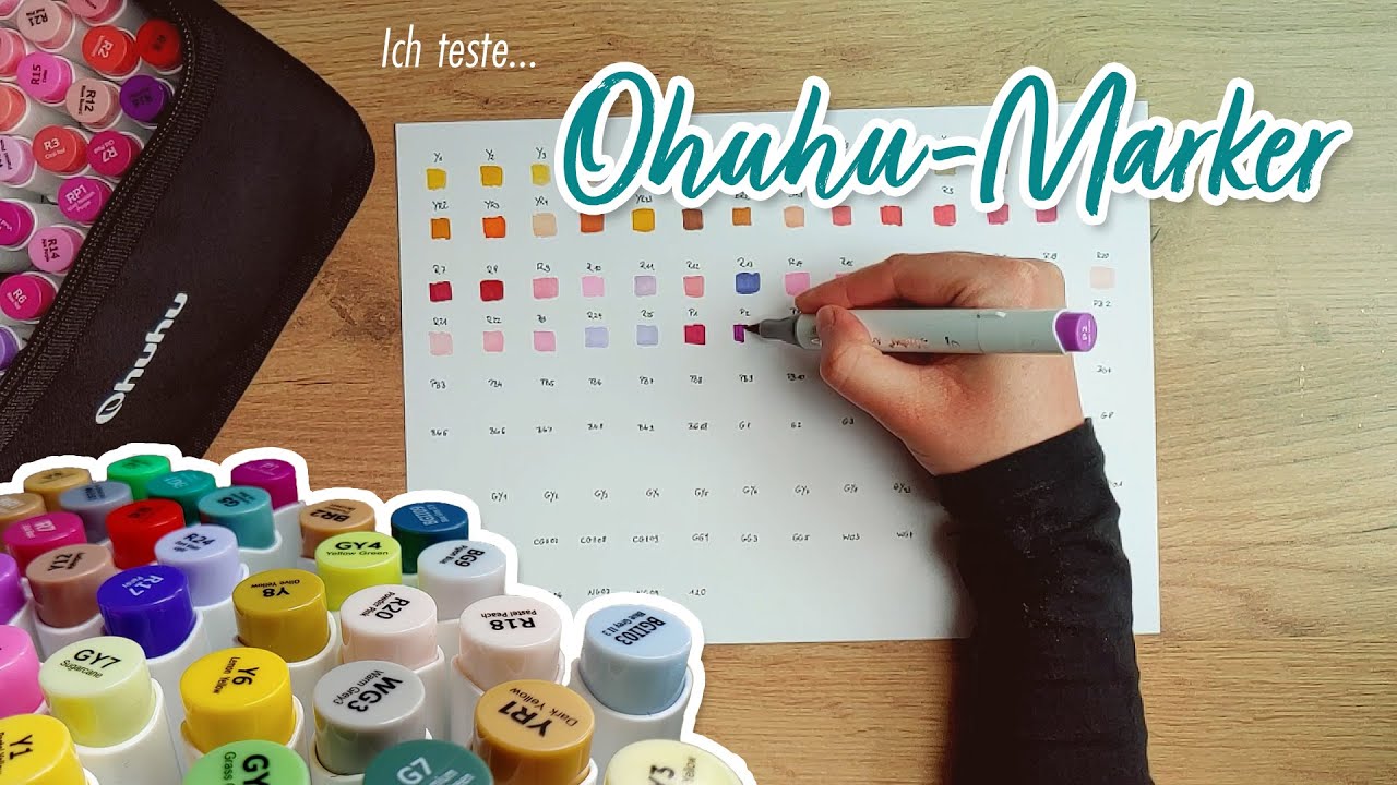 Como USAR OHUHU 🔝BRUSH🔝 MARKERS 72 SET// Ilustrando con