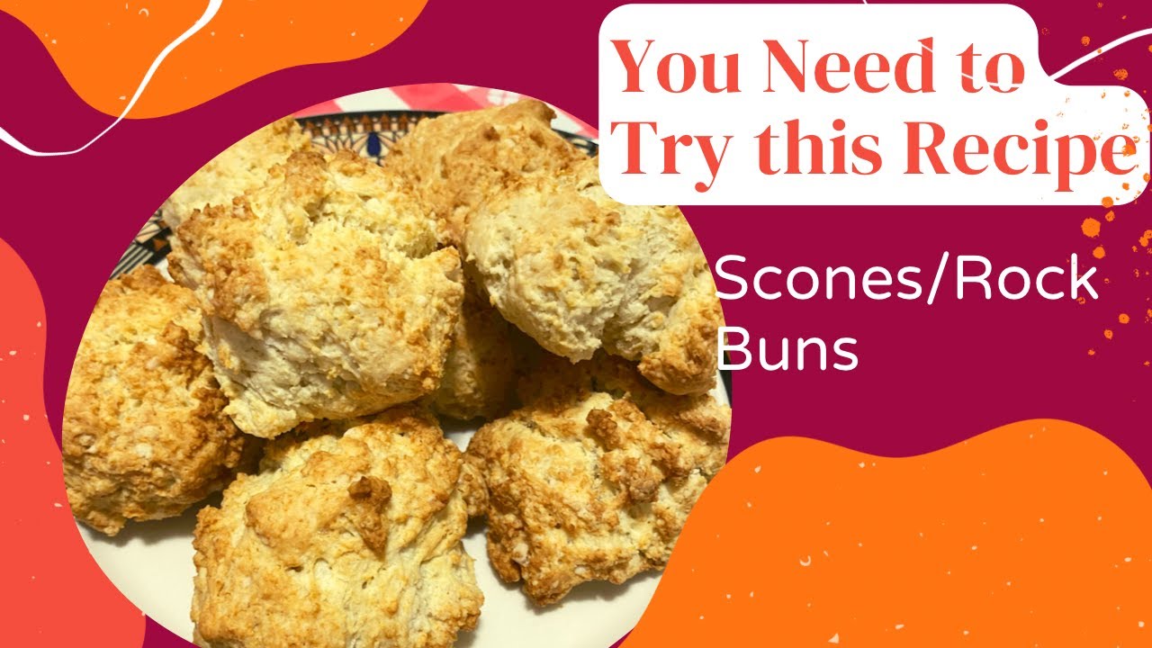Scone Style Rocks Easy Homemade Scones|rock buns|air fryer baking|smiley_ophe - YouTube