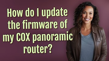 How do I update the firmware of my COX panoramic router?