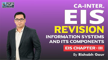 CA-Inter.| EIS Revision | Information Systems & Its Components Part-1 | Ch- 3 | By Rishabh Gaur