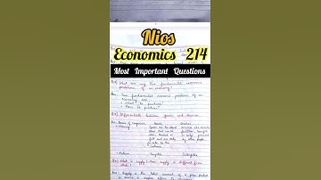 Nios Class 10th Economic 214 Important Questions With Solved Answers Part - 2 | Nios Latest Update