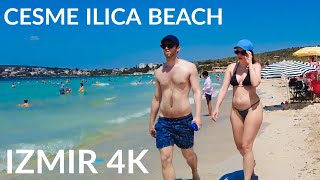 A Walk on ILICA Beach, Turkey&#39;s Thermal Beach | Izmir Çeşme 2023 (4k 60fps)