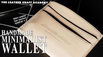 Making a minimalist leather wallet using acrylic patterns