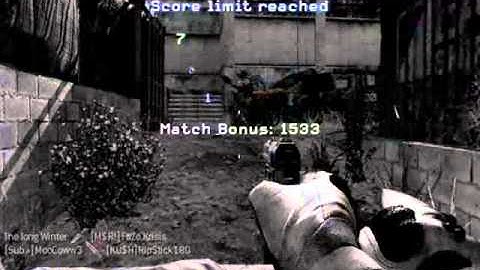 MW3 AON Random 180 Straight Up Bank Shot Final Killcam on Dome