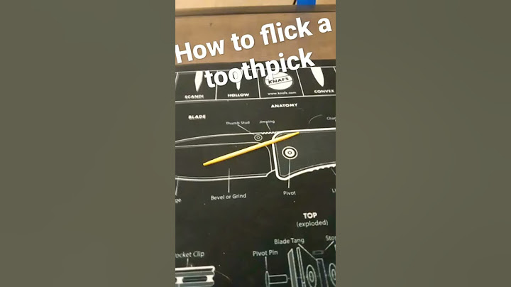 How to flick a Toothpick