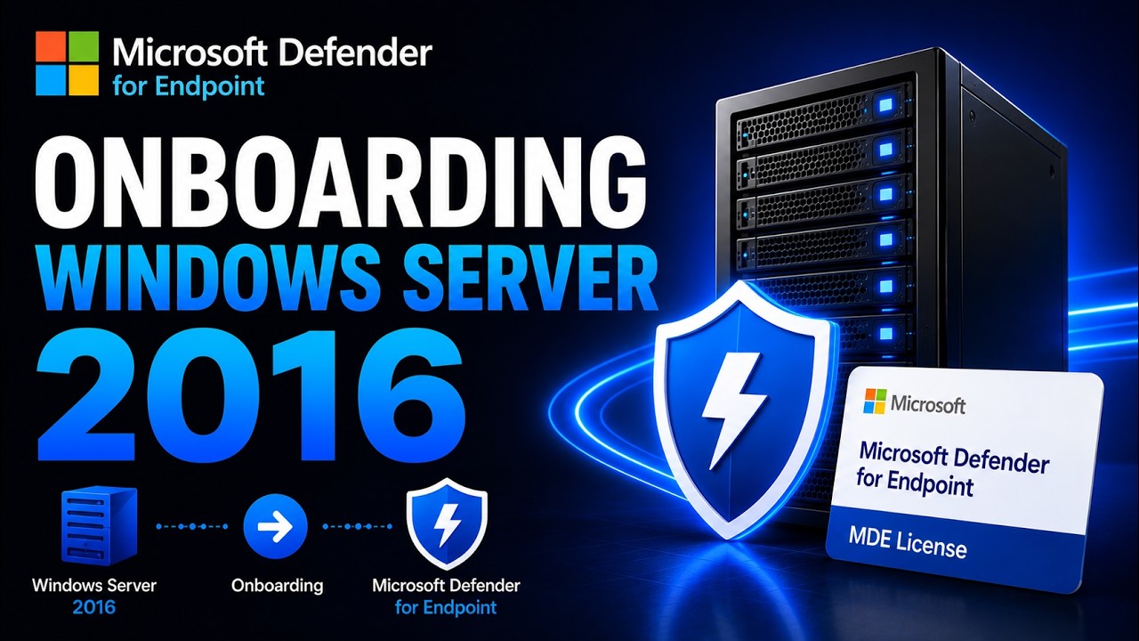 Onboarding Windows Server 2016 | Microsoft Defender for Endpoint - YouTube