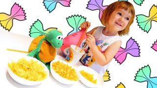 Kids Cooking Food And Feeding A Little Brother Family Fun Videos For Kids Bianca Plays With Toys