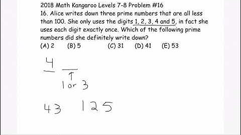 2018 Math Kangaroo Levels 7-8 Problem #16