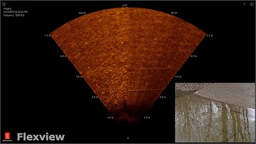 KONGSBERG’s Flexview multibeam sonar (950 to 1400 kHz) surveying a boat launch